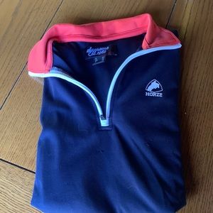 HORZE ZIP SHIRT IN NAVY/RED/WHITE